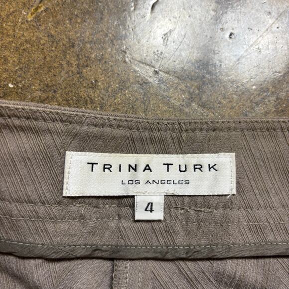 Trina Turk Stretch Chevron Mini Shorts Women's 4 Preppy Minimalist - Picture 4 of 9